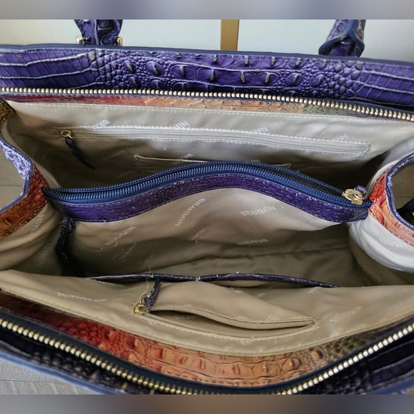 Brahmin Mini Asher Tote- Wallet In Mojave Vineyard Exclusive Embossed Leather - Picture 13 of 16